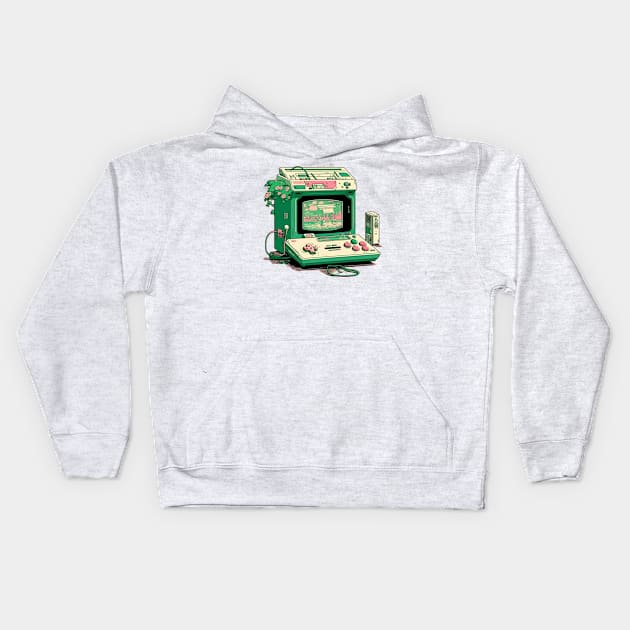 80s computer Kids Hoodie by bmron